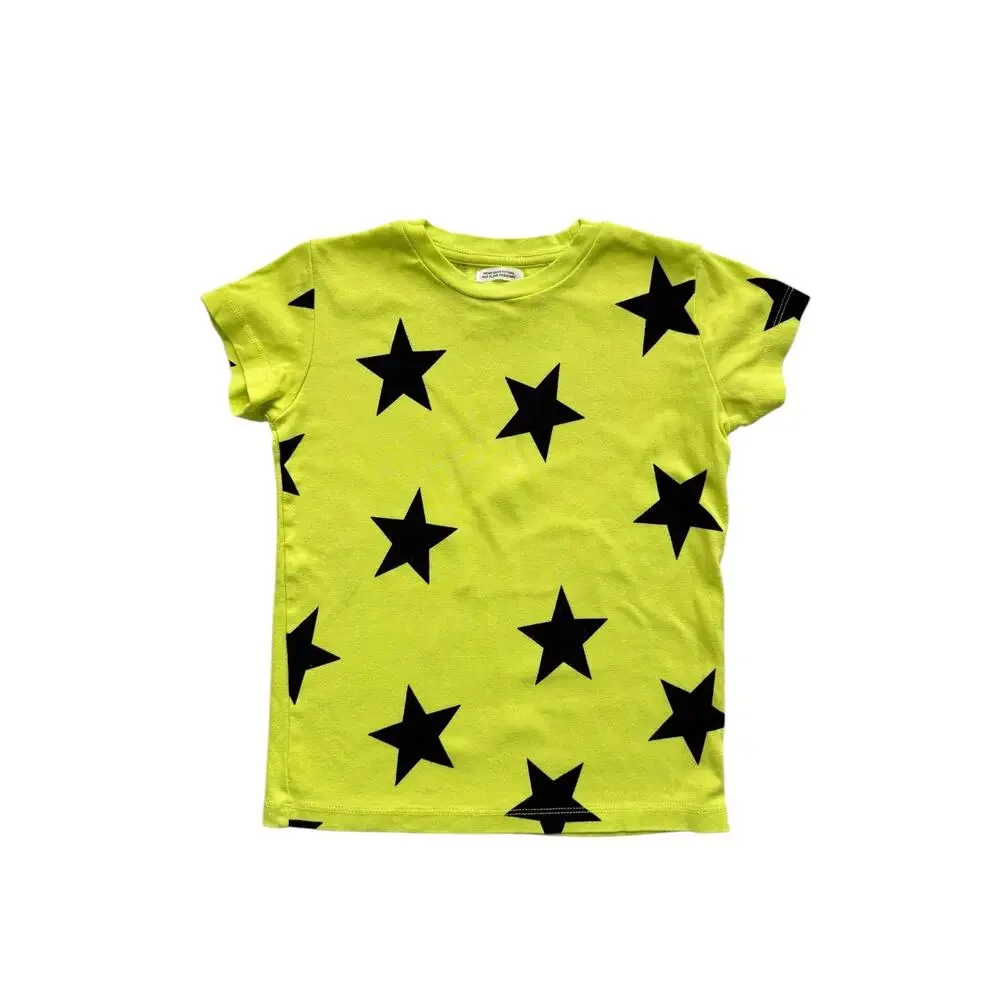 Nununu Neon Stars Short Sleeve Pajama Set Size 6-7y